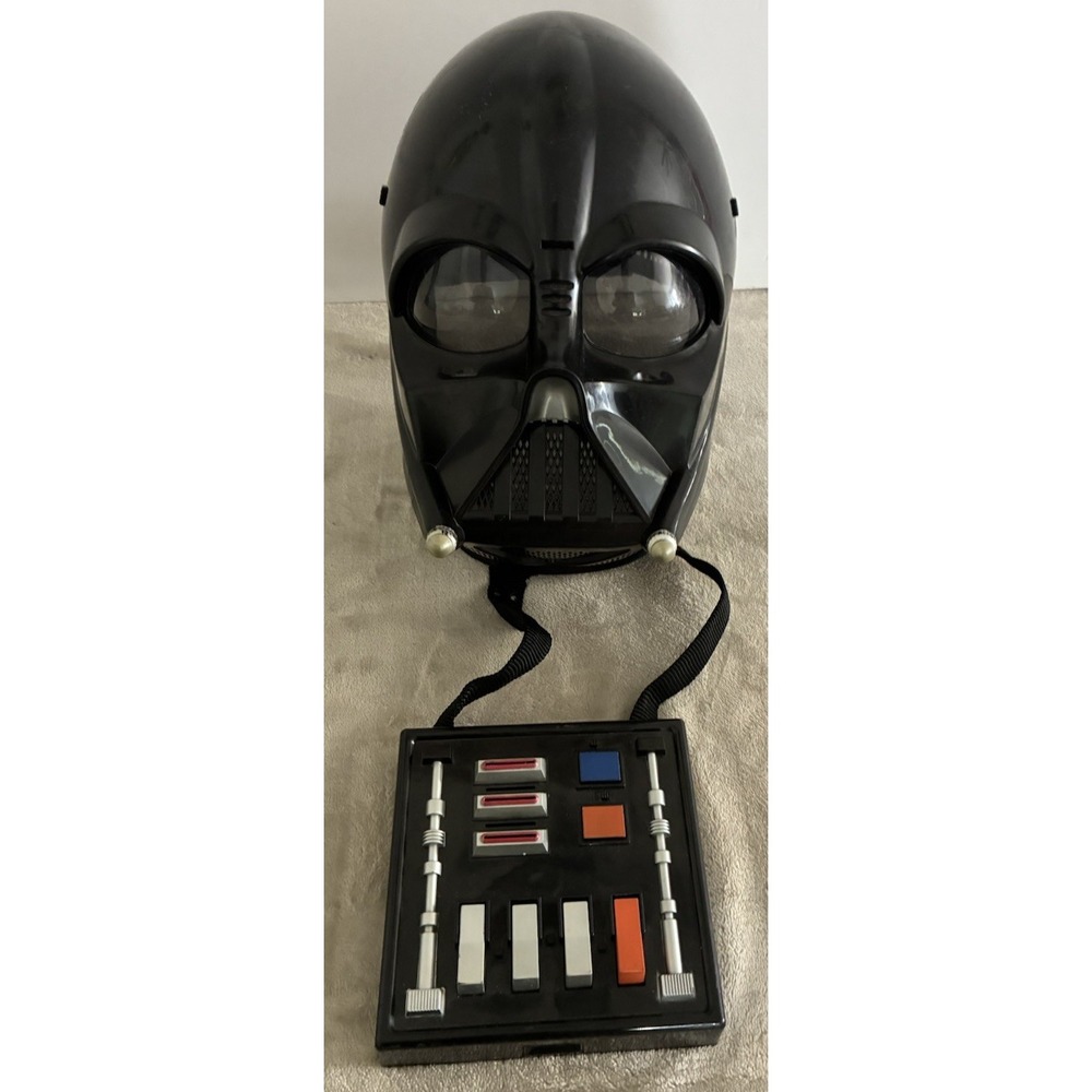 2004 Darth Vader Star Wars Mask Costume with Talking Voice Changer Tested *flaw